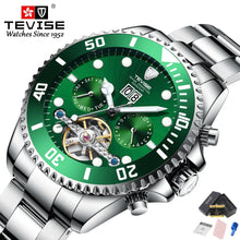 NEW Watch Men TEVISE T823F Mens Watches Top Brand Luxury Date Week Month Automatic Mechanical Watch Tourbillon Male Clock Tool